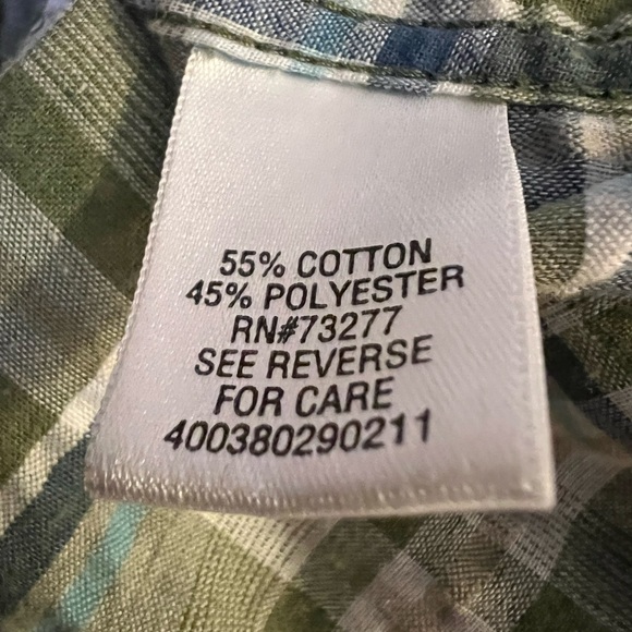 Mens XXL Croft & Barrow Quick Dry Green Plaid Button Down Shirt - Picture 4 of 6